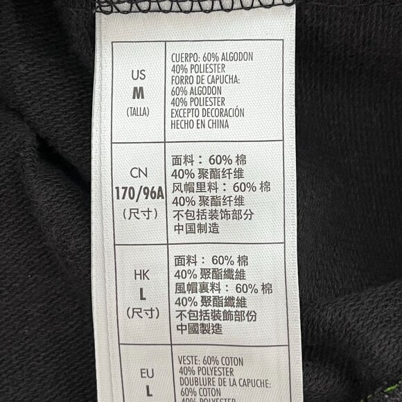 Disney Parks Maleficent Zip Front Sweatshirt Hood horns Medium Fits Small - Picture 8 of 10